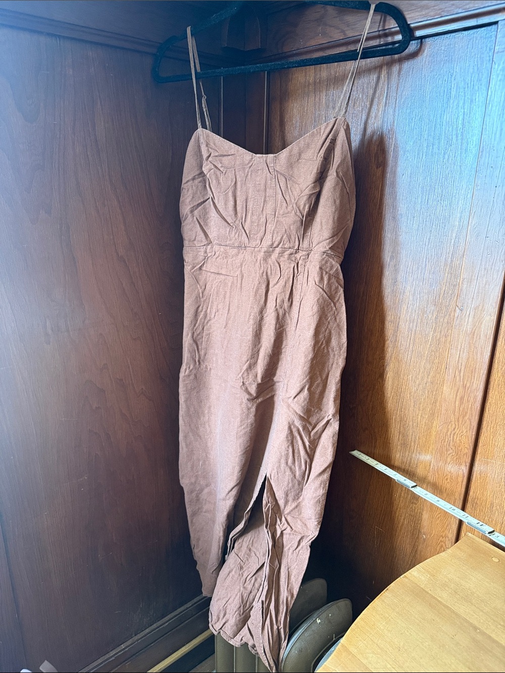 GAP Brown Spaghetti-Strap Jumpsuit
